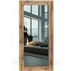 Mar.c.a. Design - Specchio Rettangolare da Parete con Cornice in Legno Nobilitato Rovere Rustico 177x86 cm - Made in Italy