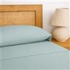 TRAMAS+ Completo Lenzuola Matrimoniale 160x200, 100% cotone, Biancheria da Letto, Lenzuola e 2 federa da letto, Certificata STANDARD 100 by OEKO-TEX - Blu Acqua