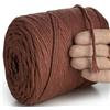 MeriWoolArt® Corda di Cotone 4mm 225m Corda Macramè Naturale, Filato Morbido per Tessuto da Parete, Macrame Fatto A Mano Parete Appeso Boho, Piume Macramè Acchiappasogni, Decorazione Macramè Fai Da Te