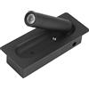 Herklotzn Lampada a LED per camera da letto, lampada da parete, per testata, lampada da lettura laterale, per lampada da parete, con interruttore automatico, colore: nero