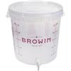 Browin 340439 Contenitore per fermentazione da 30 l + Coperchio + Tubo di fermentazione + Rubinetto + Secchio per Gli Ospiti