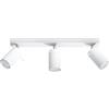 SOLLUX lighting Ring 3 Lampada da soffitto | Design moderno e minimalista, regolabile braccio e direzione della luce | Lampadina GU10 sostituibile, 3 x 40 W | Acciaio, bianco 45 x 6 x 16 cm