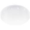 Eglo Plafoniera Led Pogliola-s, diametro 50 cm, lampada soggiorno effetto cristallo in acciaio e plastica bianca, lampada soffitto per cameretta, cucina, ufficio, ingresso