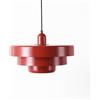 B·LED BARCELONA LED BARCELONA LED Lampada a Sospensione MACARRON Rosso a 3 Livelli Metallo Ferro, Stile Bauhaus Minimalista, Illuminazione Indiretta Antiabbagliamento, Classica Vintage Moderna e Lusso Contemporaneo E27