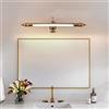 GZZBMY LED Specchio Applique da Parete Impermeabile IP44 Lampada da Parete Bagno 240° Ruotabile Iluminazioni per Pareti Retro Bronzo Placcato Interno Lettura Comodino 3000/4500/6500K (Luce calda,51cm)