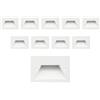 Eurekaled Segnapasso LED da incasso compatibile con scatola 503 3W calda o naturale 220V IP65 (Bianco, 10pz segnapasso 6500K)