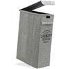 DuneDesign 20 cm Stretto: Cesta Portabiancheria con Coperchio - 20x40x60 Contenitore Alto e Stretto - 50L Cestino Portabiancheria Salvaspazio - Cesta Panni Sporchi - Porta Biancheria Sporca per Bagno