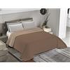 BANZAII TEXTILE INNOVATOR ONLINE Banzaii Trapuntino Matrimoniale Autunnale 250x260 cm, Beige/Marrone Chiaro | Copriletto Trapuntato Bicolore Reversibile, Mezza Stagione, Made in Italy - Ideale per Autunno e Primavera
