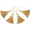 BEL AVENIR Confezione da 4 nappe con passanti, realizzate a mano, accessori fai da te per la decorazione della casa (oro)