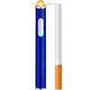 LEILEICAILI Accendino elettrico Mini accendini ricaricabili tramite USB Accendini antivento portatili senza fiamma Possono essere inseriti nella scatola delle sigarette(Blue)