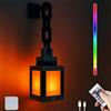 DTSDWA Lanterna Pixelata Luce Notturna Portatile da Parete 16 Colori con Telecomando e Funzione di Dimming 3D Lampada da Comodino per Bambini Batteria Lampada da Parete per Camera da Letto Campeggio