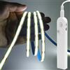 XUNATA Strisce LED COB Sensore Movimento - PIR 5V Batteria o USB, Autoadesivo per Armadi Scale (Bianco FRossodo, 0.5m)