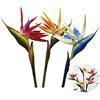 HAOSHICS 3 fiori artificiali per uccelli celesti, finti uccelli del paradiso Strelitzia, piante in finta seta, per casa, ufficio, matrimonio, decorazione Centerpeice (grande, 3 colori)