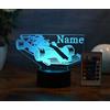 Optechvisual Lampada da tavolo a LED personalizzata Formula 1 - Idea regalo per piloti - Decorazione per casa & Luce notturna con nome