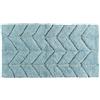 IlGruppone Tappeto Bagno Antiscivolo in Cotone Effetto Rilievo Assorbente, Morbido, Lavabile in Lavatrice 50x80 / 60x120 cm - Azzurro - 60x120 cm