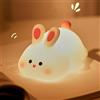 Generic Lampada Notturna Per Animali,Luce Notturna Per Bambini Touch Animal,Lampada Da Tavolo Big Face Rabbit,Lampada Tattile In Silicone Morbido Viso Grande Coniglio,carina E Morbida,arredamento Della Camera