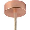AMARCORDS - Rosone Lampadario in metallo, coprifili per lampada completo di accessori fermacavo viti e staffa da soffitto. Diametro 77mm altezza 26mm colore RAME