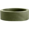 Nicoli VASO ROTONDO ECHO SMALL IN RESINA PER INTERNO ED ESTERNO DIAMETRO CM 25 X12 h CM 30 X14 h (verde, Ø cm 25x12)