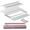 Fhuller Scolapiatti Incasso Filo Acciaio Inox (NO Cromato o Verniciato Grigio) Per PENSILE 45 INTERNO 41,4 Misura Scolapiatti 40,5-701/45XP3 Griglia Portapiatti+Bicchieri + 2 Staffe+Vaschetta+Telaio