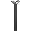 TAO LUCE FLOWER Single, Faro LED Verticale per Illuminazione Esterna, Finitura Antracite, Design Organico e Naturale, 12W, 1200 Lumen, IP66, Altezza 93,2 cm