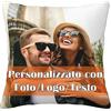 RKXGiftopia Federa per Cuscino Personalizzata con Foto, Copricuscino Personalizzato con Immagine e Testo, Fodera Cuscino Decorativa Quadrata per Divano Letto, Regalo per Famiglia Amici Animali Domestici (66x66cm)