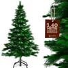 CASARIA® Albero di Natale Finto Verde Realistico 140 cm 470 Punte Incl. Base in Metallo Abete Artificiale Montaggio Rapido
