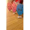 Generico Lampada in legno personalizzata a forma di Palloncino Con Led Luce Calda Regalo per Natale Bambini Famiglia (ROSA)