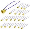 ADZJOY 20 Pezzi E5 Micro Mini Indicatore Piccola Lampadina 1.5V2.5V6.3V12V24V Microscopio Strumento Indicatore Piccola Lampadina E5 Vite Presa Portalampada(20pcs E5 Lamp Holder with Wire)