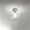 PERENZ Lampada da Soffitto con stuttura Cromo lucido Plafoniera con Diffusore in Vetro trasparente diametro 30 cm Lampadina 1xE27 max. 60W non inclusa