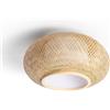 LEDKIA LIGHTING - Lampada da Soffitto Circolare Ø400 mm | Design in Bambù Naturale | Compatibile con Lampadina E27 | Adatta per Interni | Facile da Installare, Naturale