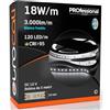 Eurocali 1x Striscia LED Monocolore CRI>95 600 LED 90W 120 LED/metro - 5 metri - IP20 da interno - Luce Bianco Freddo 6000K - Fascio Luminoso 120°