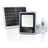 Aigostar - Faretto solare LED per esterni con telecomando da 100W, luce bianca 6500k. Faretto solare crepuscolare con funzione timer, IP65 resistenze alla pioggia