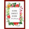 MG Design Cornice 35x50 cm- colore Rosso, in legno, con vetro acrilico - da appendere in verticale o in orizzontale, senza sfondo, per foto, poster, puzzle