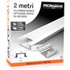 Eurocali 1x Profilo da 2 metri (2mt) in Alluminio Bianco per Strisce LED Copertura Opaca larghezza max striscia led 12.4mm - 24.7 x 7