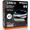 Eurocali Striscia LED 5 metri Professionale 24V 90W 18 W/mt - KIT con 2 Strisce Monocolore da 1190 LED 238 LED/mt e 12150 Lumen 2430 Lm/mt 135 lm/W - Bianco Naturale 4000K (Pacco 2 Bobine da 5mt)