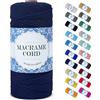 Uiopa Corda Macrame 2mm x 200m, Filo Macrame Corda Cotone Macramè Filo, 3 Fili Cordoncino Cotone Spago Colorata, Cordino per Borse Uncinetto Arazzo da Parete Artigianato Fai Da Te Appendini per Piante
