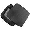 Russo Tessuti Set 6 Cuscini Sedia Coprisedia Imbottiti Vesto Molla Loneta Elastico COLOR 40x40 Nero