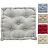 Tata Home Cuscino per Sedia 60x60 cm Cuscino Mattonella Sedia da Interno ed Esterno Cuscino Pavimento Materasso Trapuntato Imbottito Altezza 10 cm Mod. Big Colore Grigio