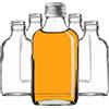 KADAX Flachmann 100ml, 100 pezzi, piccole bottiglie di vetro con tappo a vite, flaconcini, bottiglie vuote da riempire, mini bottiglie per liquore, bottiglie per grappa (Argento)