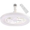 Fiorky Nella ventola del soffitto con telecomando e illuminazione ventilatore a soffitto silenzioso con ventola (A)