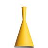 LEDKIA LIGHTING - Lampada a Sospensione Lennon in Alluminio | Design Vintage Conico | Compatibile con Lampadina LED E27 | Cavo Regolabile | Uso Interno, Giallo