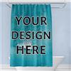 CUDIYST Tenda da doccia Personalizzate set di tende da doccia personalizzate con foto, logo, testo, resistente all'acqua, con 12 ganci di tipo C, decorazioni per la casa per il bagno