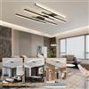 LIYYANG Lampada da soffitto a LED rettangolare Lampada soffitto moderna soggiorno camera Dimmerabile con telecomando per sala da pranzo corridoio ingresso cabina armadio (Nero, 5 Luci)