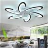 Cucummn Silenzioso Led Ventilatore Da Soffitto Con Luce Dimmerabile Compatibile con Alexa Lampadario Ventilatore 6 Velocita Timer Plafoniera Con Ventilatore Soggiorno Camera Da Letto Bianco