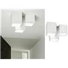 TOT ELECTRIC Plafoniera Faretto Applique a cubo rettangolare da soffitto in gesso bianco verniciabile con attacco GU10 lampada cubico (Plafoniera 3 cubi)