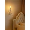 TEKHOME Applique da Parete Classica in Cristallo E14, Lampada da Muro Elegante con Pendenti in Vetro per Camera da Letto e Soggiorno, Stile Classico Europeo - E01-1