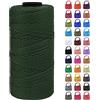 LEREATI Cordino per Borse Uncinetto Filo Macrame 1.5mm x 200m Macrame Corda Macramè Filo Colorata, Cordoncino per Borse a Uncinetto, Fai da Te, Arazzo da Parete (Verde scuro)