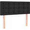 vidaXL Testiera Nera a LED 100x5x78/88 cm in Similpelle