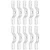 DEARMAMY Kit 10 Pezzi Piastra per Plafoniera in Ferro Zincato, Staffa di Montaggio V a Forma di V per Apparecchi di Illuminazione da Soffitto, Ferramenta per Installazione Lampadari
