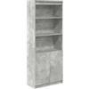 vidaXL Credenza Grigio Cemento 70x35x180 cm in Legno Multistrato, Mobile, mobiletto Laterale, mobiletto portaoggetti Alto, mobiletto portaoggetti